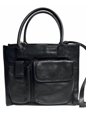 Fossil Black Leather Tote Bag